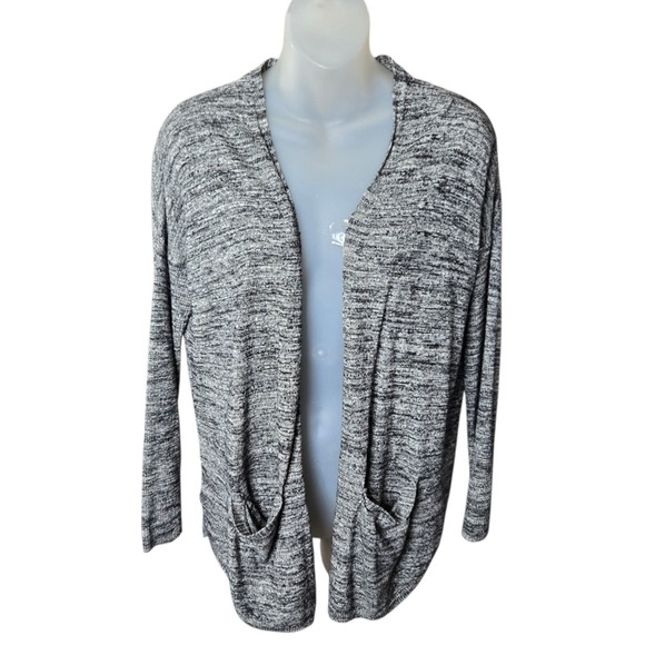 LOFT Sweaters - LOFT Womens Open Front Cardigan Petite Small Preppy Heathered‎ Pocket Academia